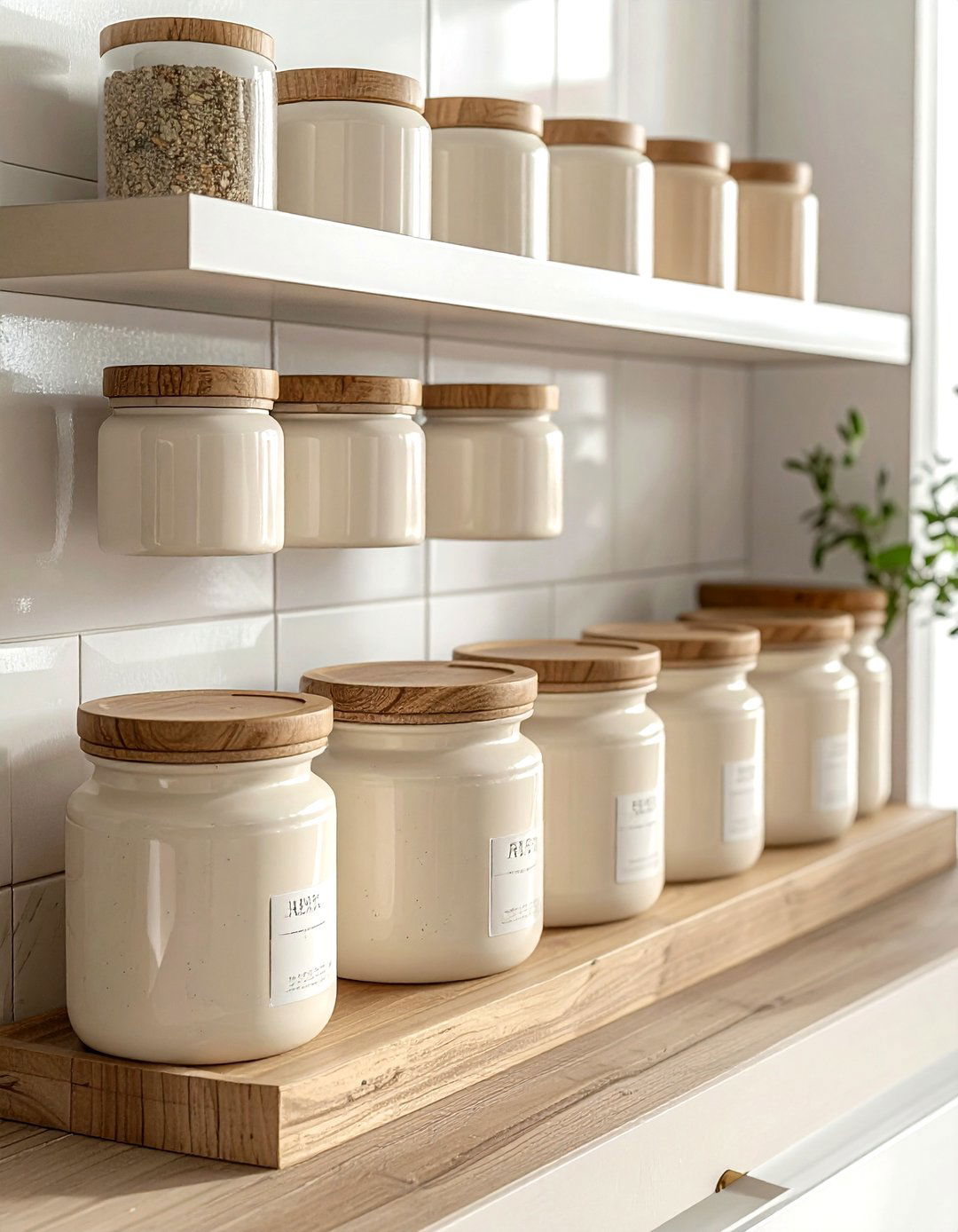 Beige Spice Jars - 30 beige kitchen accessories ideas