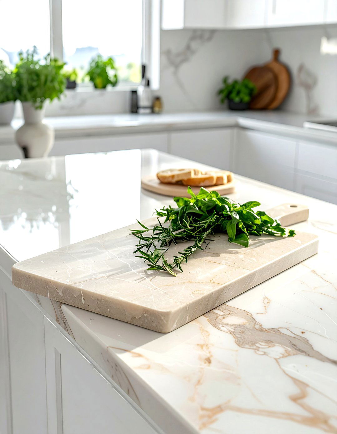 Beige Stone Cutting Board - 30 beige kitchen accessories ideas