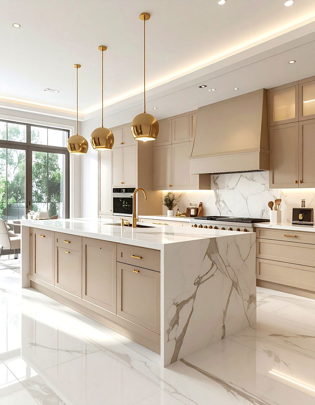 Beige and White Kitchen Gold Hardware - 30 beige and white kitchen ideas