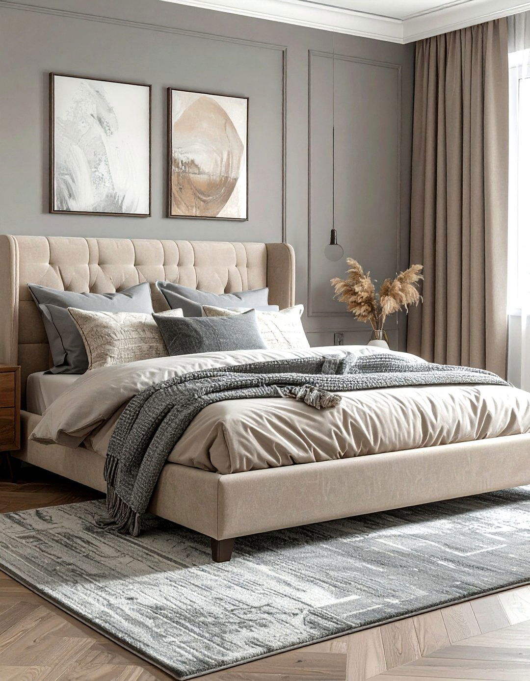 Beige and grey bedroom - 30 modern beige bedroom ideas