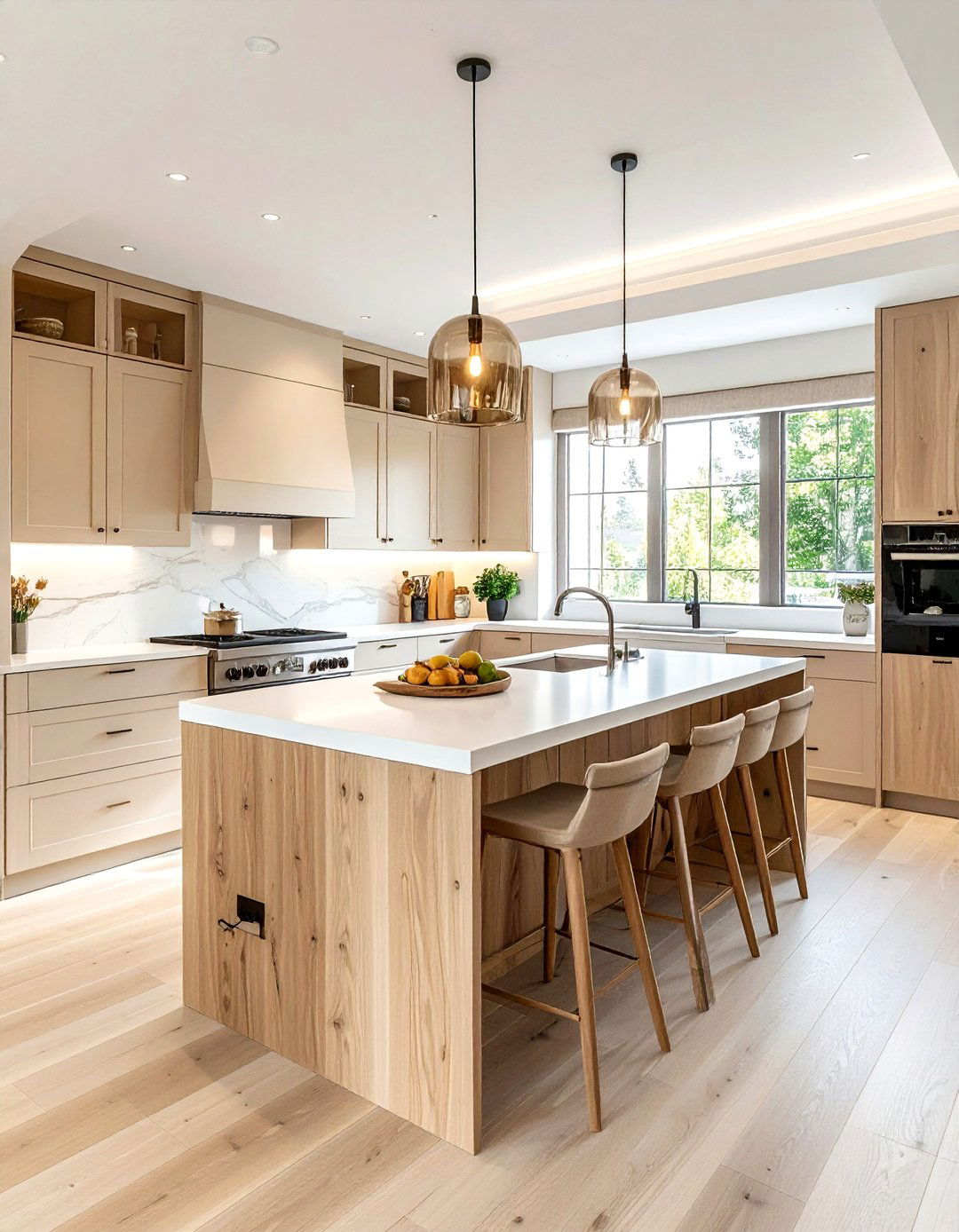 Beige and oak kitchen furniture - 30 beige kitchen furniture ideas