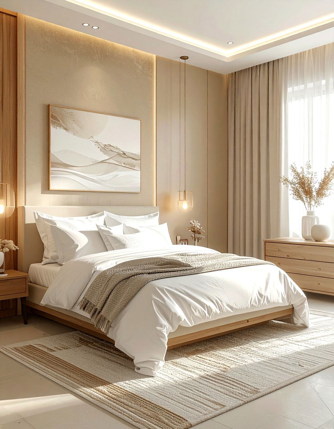 Beige and white bedroom - 30 modern beige bedroom ideas