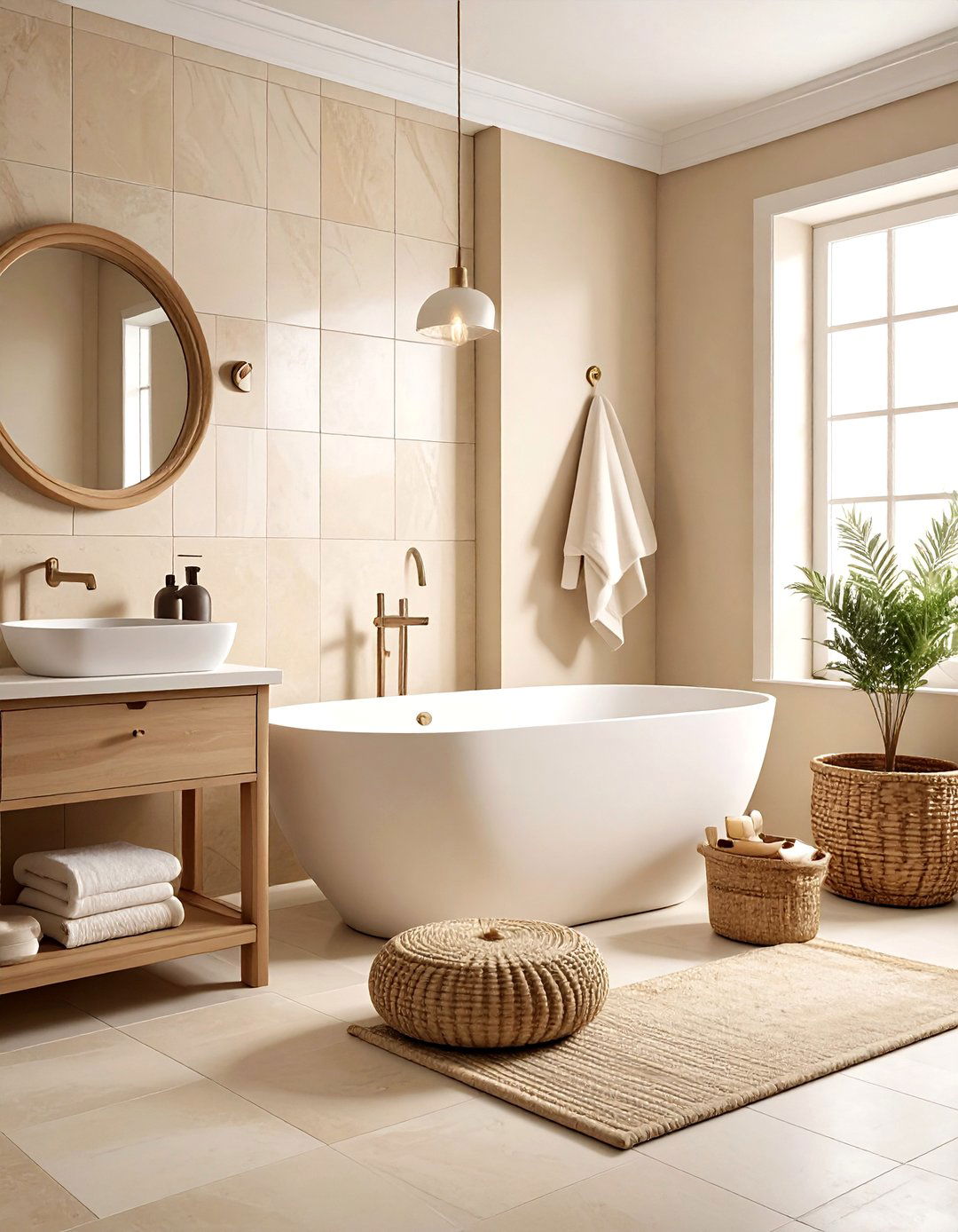 Beige bathroom texture - 30 beige bathroom decor ideas