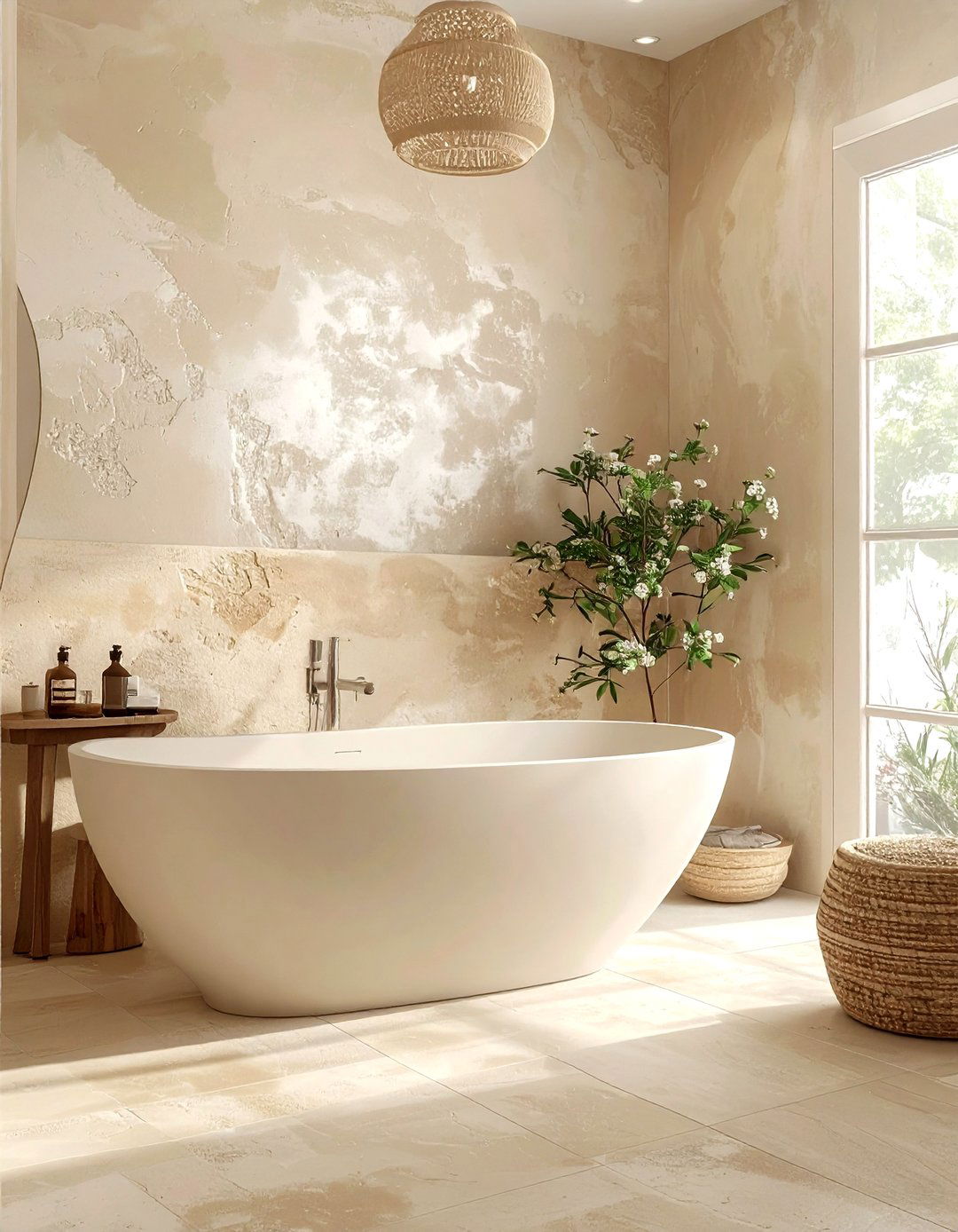 Beige bathroom wall - 30 beige bathroom decor ideas