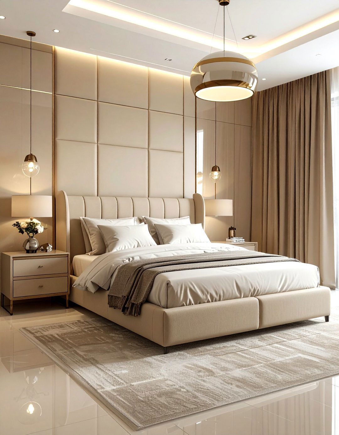 Beige contemporary bedroom - 30 beige bedroom decor ideas