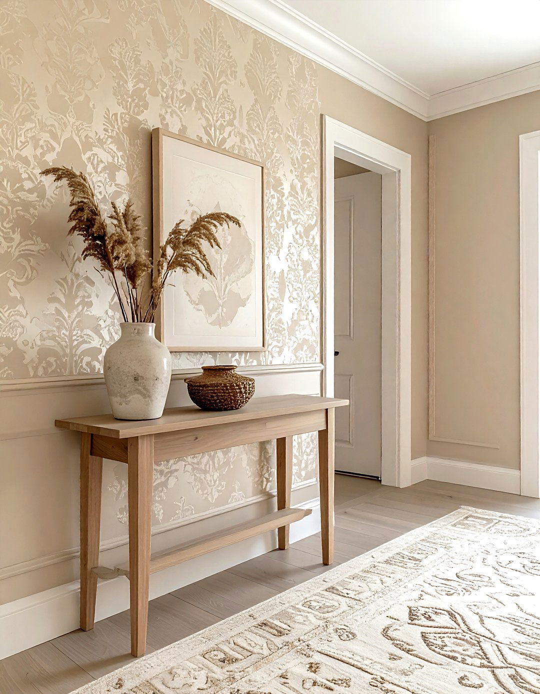 Beige damask wallpaper - 30 damask wallpaper ideas