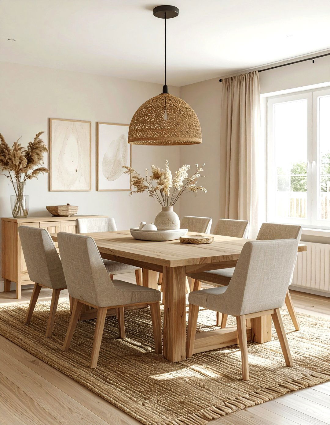 Beige dining room - 30 monochromatic decor ideas