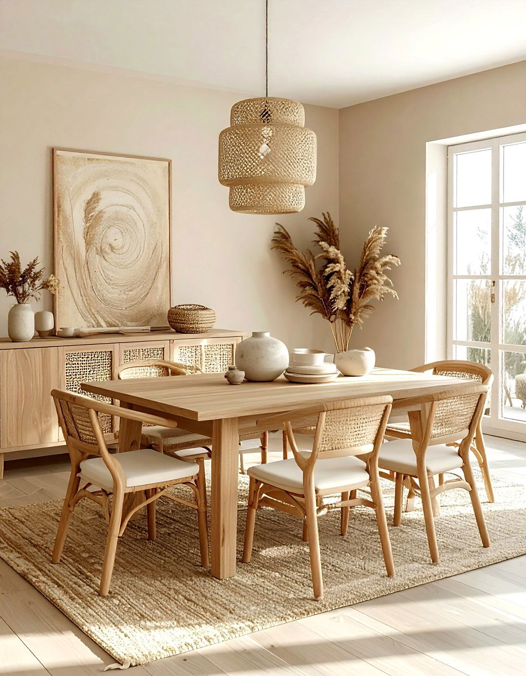 Beige dining room - 30 monochromatic dining room ideas