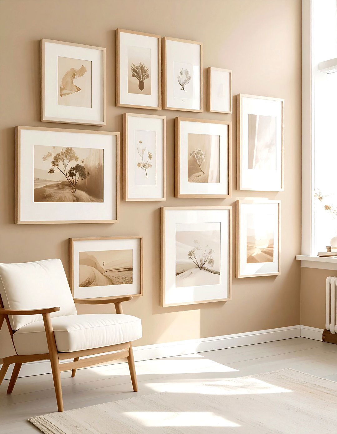 Beige gallery wall - 30 beige decor ideas