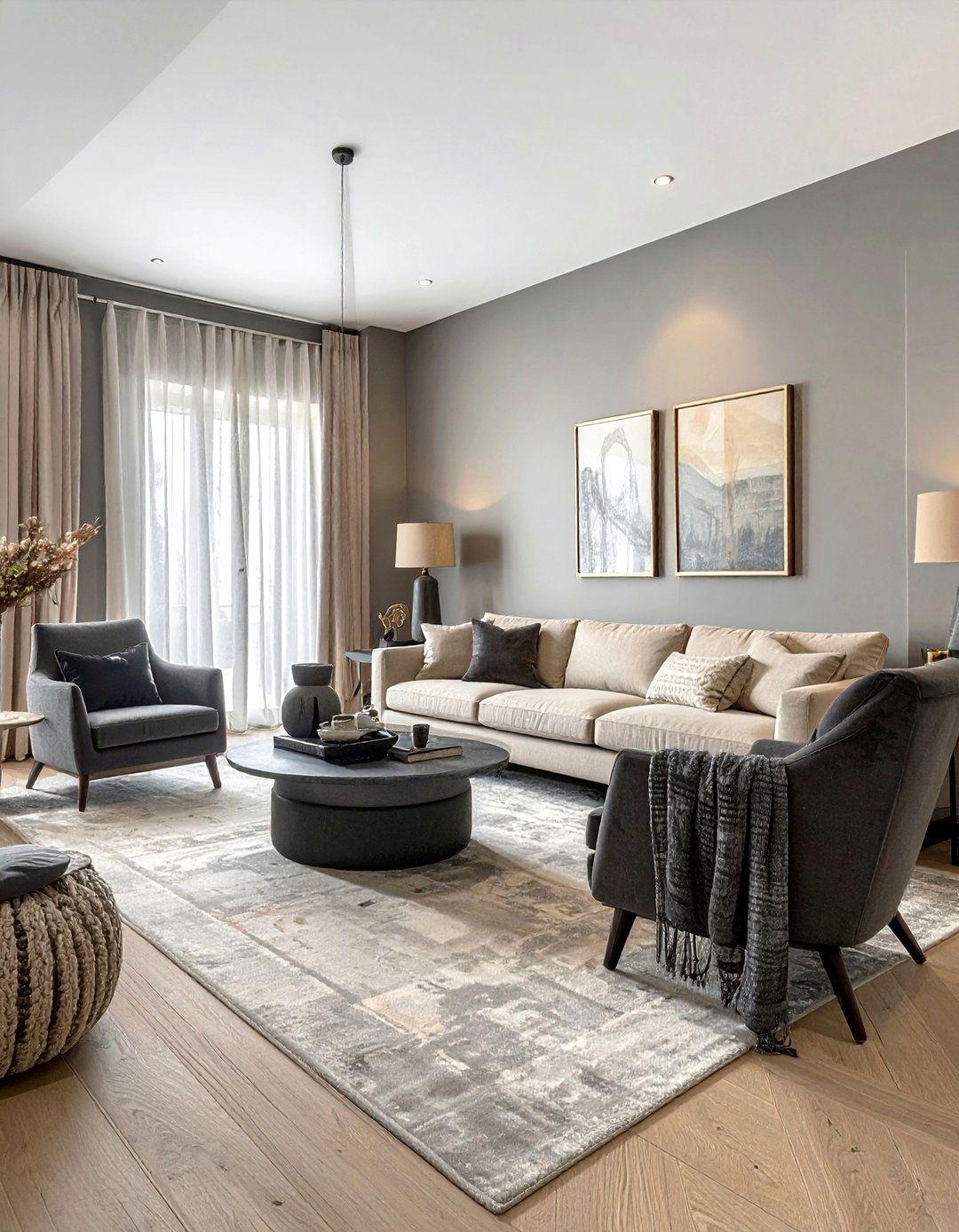 Beige grey living room - 30 modern beige living room ideas