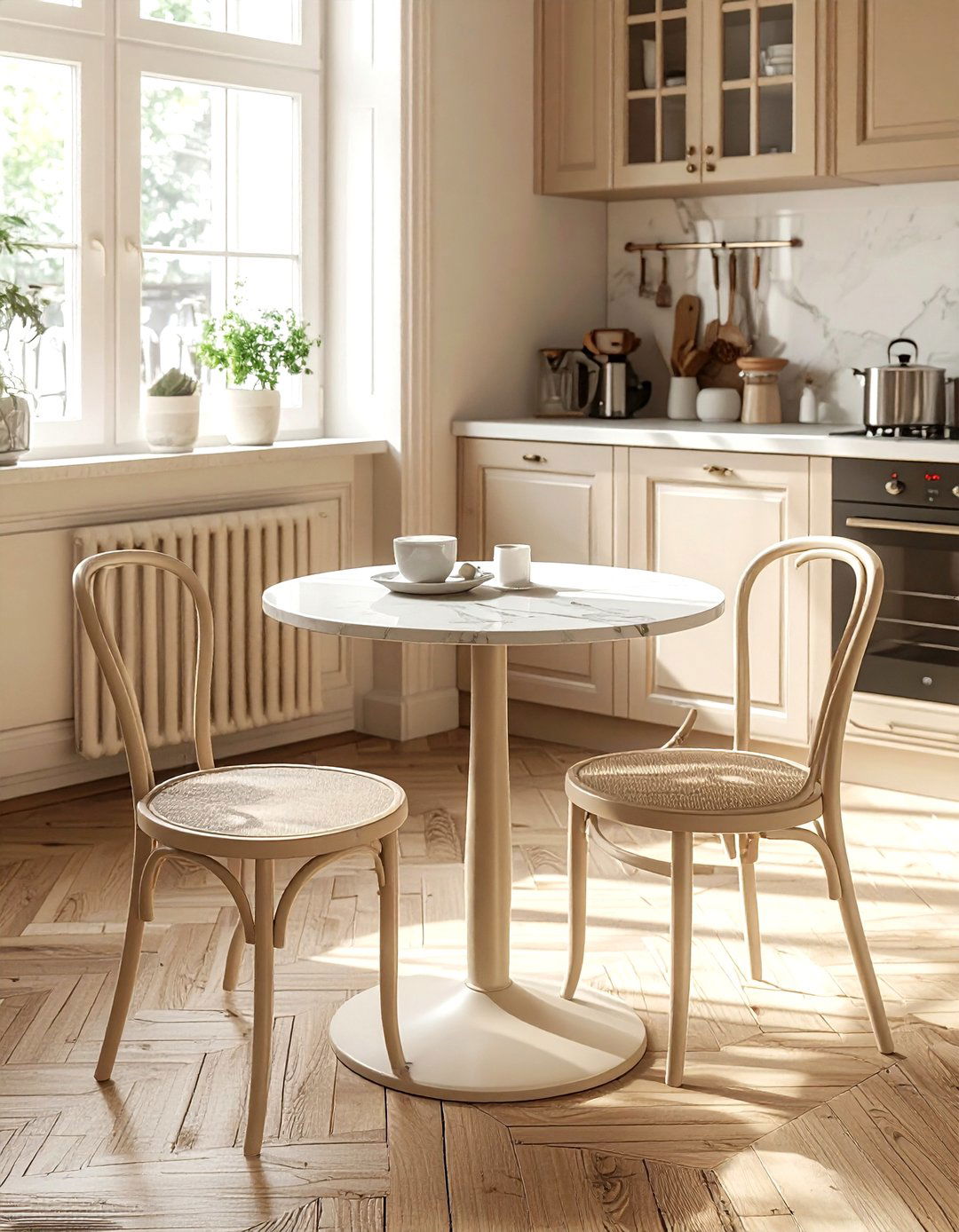 Beige kitchen bistro table - 30 beige kitchen furniture ideas