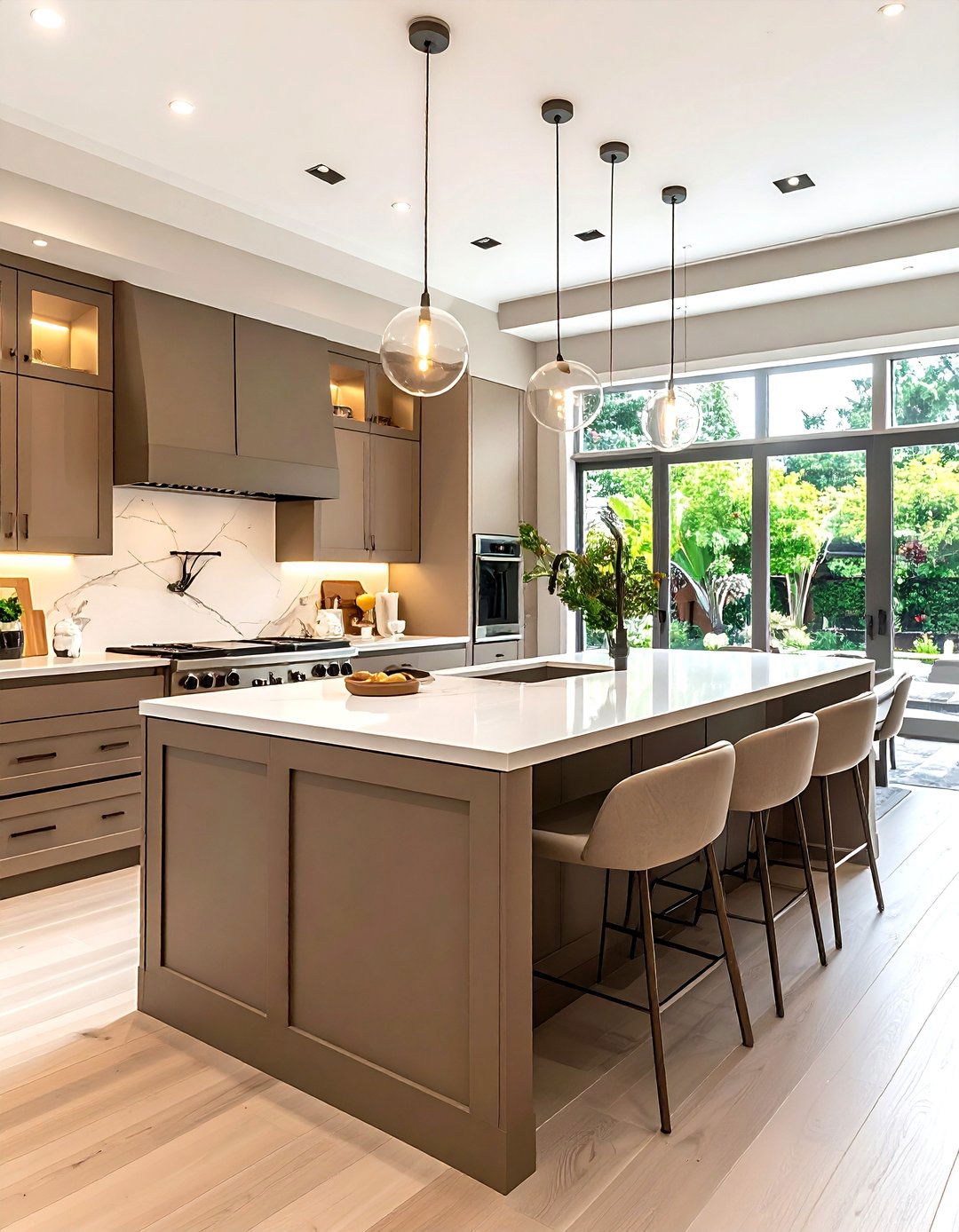 Beige kitchen island - 30 beige kitchen design ideas