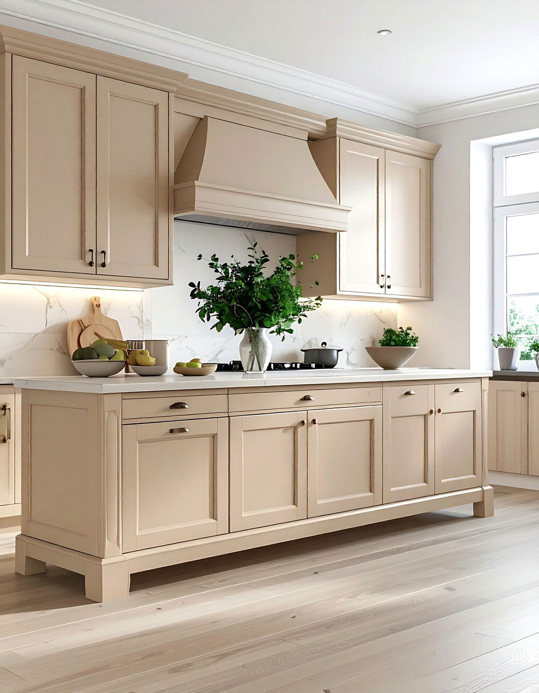 Beige kitchen sideboard storage - 30 beige kitchen furniture ideas