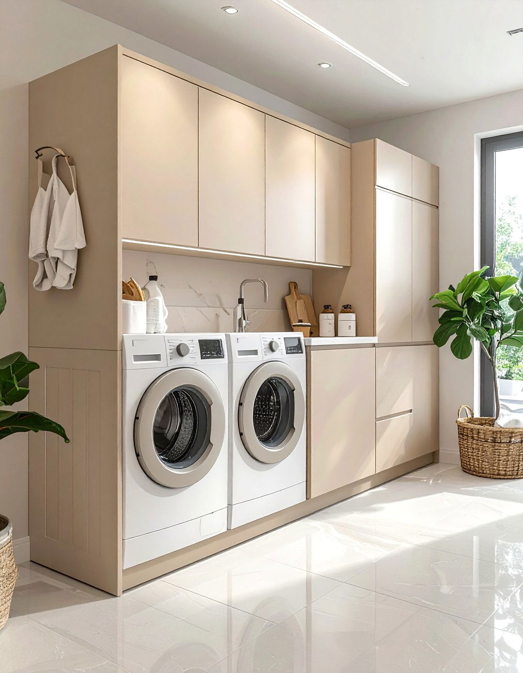 Beige kitchen utility storage - 30 beige kitchen furniture ideas