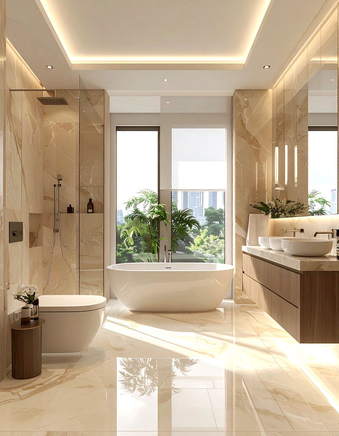 Beige luxury bathroom - 30 beige bathroom design ideas