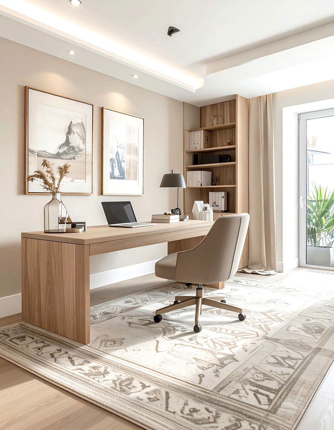 Beige office - 30 beige decor ideas