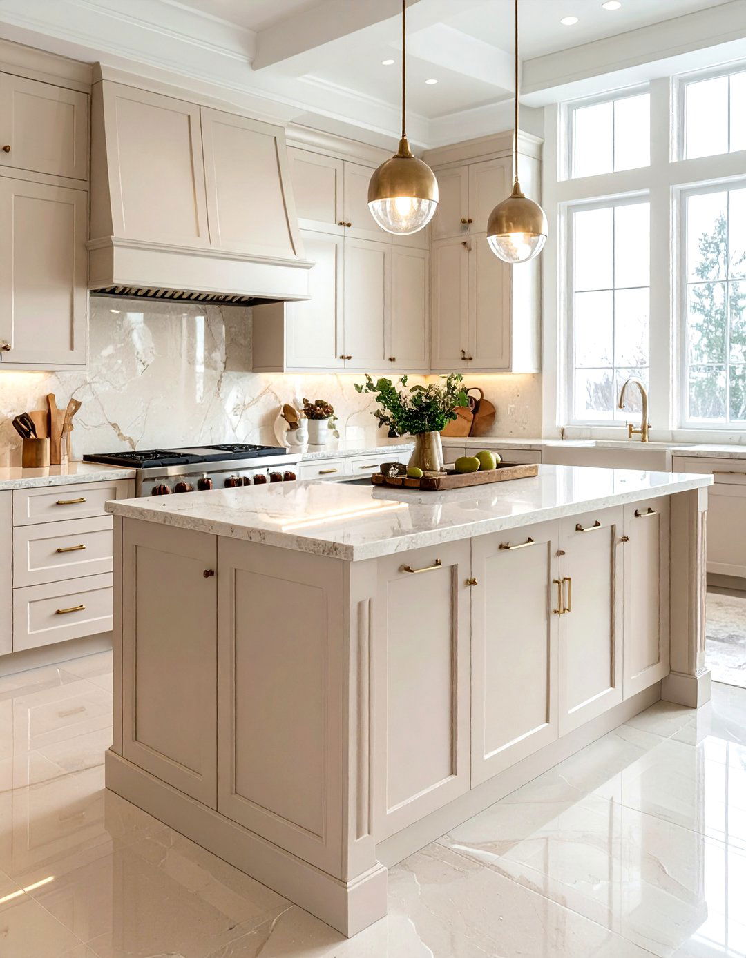 Beige quartz kitchen countertops - 30 Caesarstone kitchen ideas