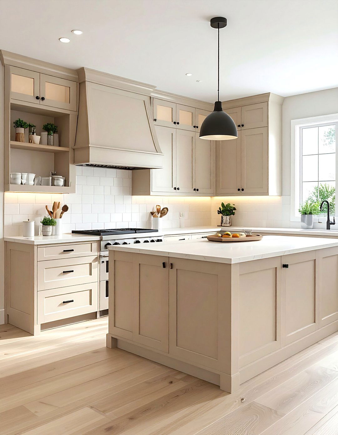 Beige shaker kitchen cabinets - 30 beige kitchen furniture ideas