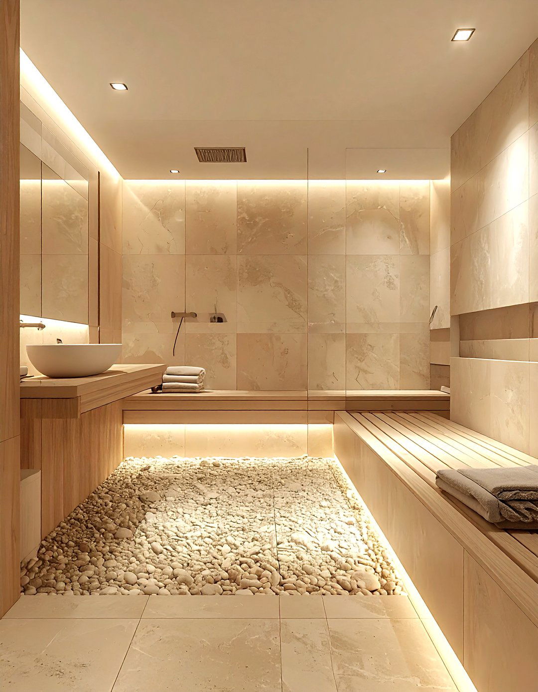 Beige spa bathroom - 30 beige bathroom design ideas