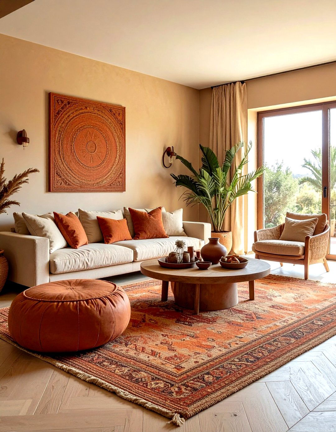 Beige terracotta living room - 30 modern beige living room ideas