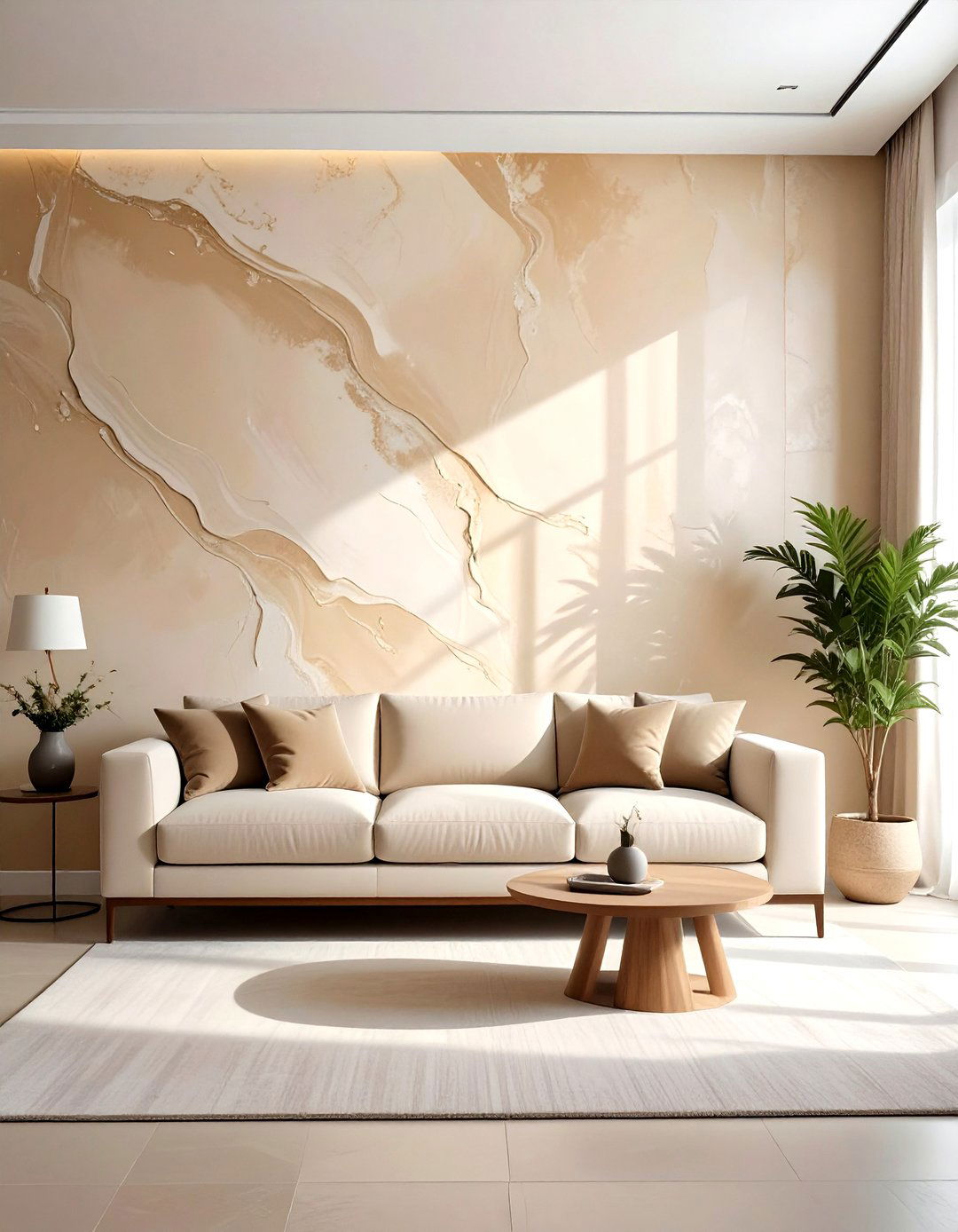 Beige textured wall - 30 beige decor ideas