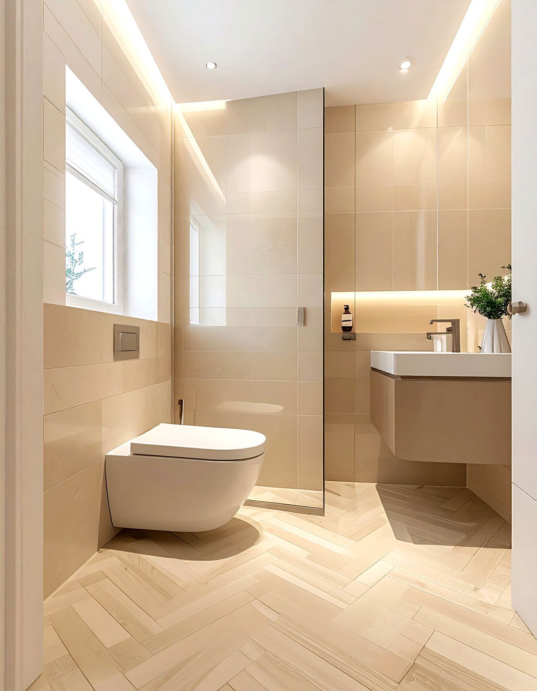 Beige tile bathroom - 30 beige bathroom design ideas