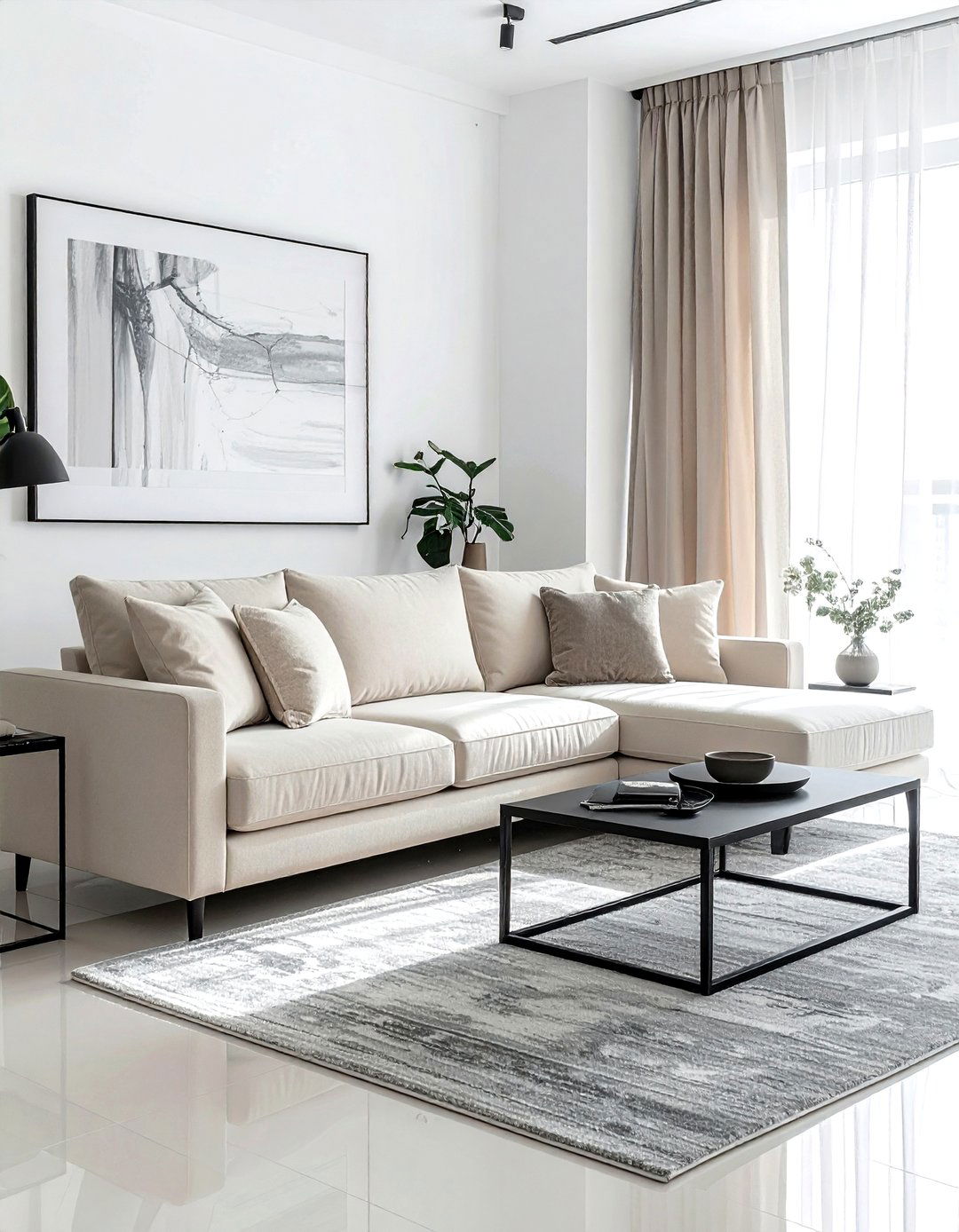 Beige track arm sofa - 30 living room track arm sofa ideas