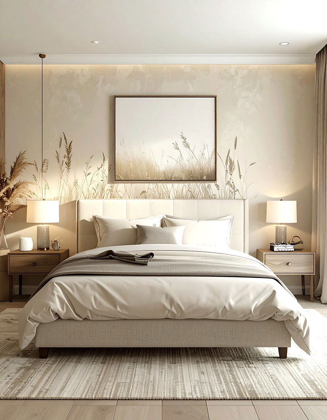 Beige wallpaper bedroom - 30 modern beige bedroom ideas