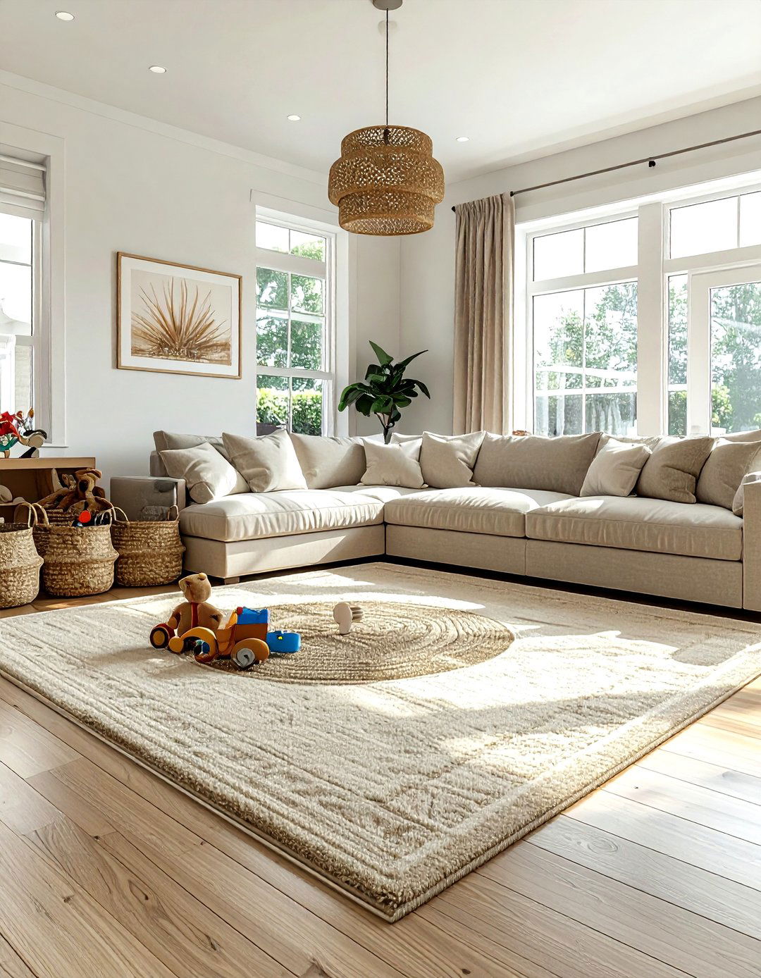 Beige washable rug - 30 neutral rug ideas