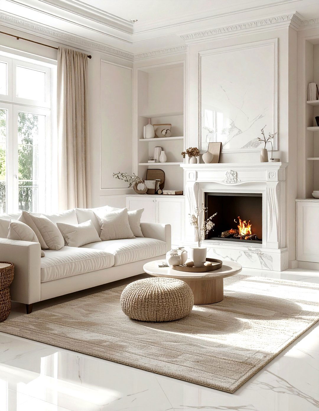 Beige white living room - 30 modern beige living room ideas