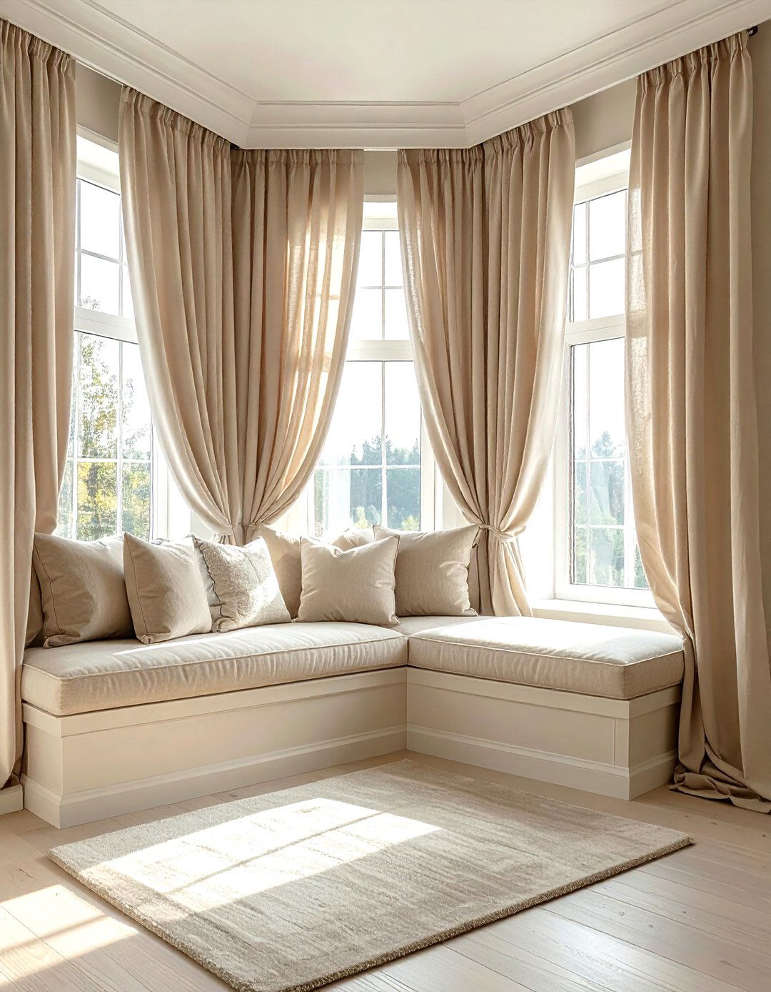 Beige window treatments - 30 modern beige bedroom ideas