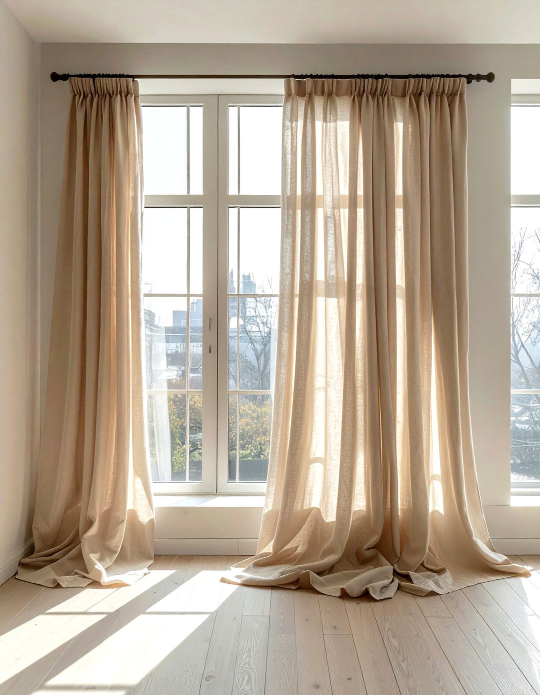 Beige window treatments - 30 beige decor ideas