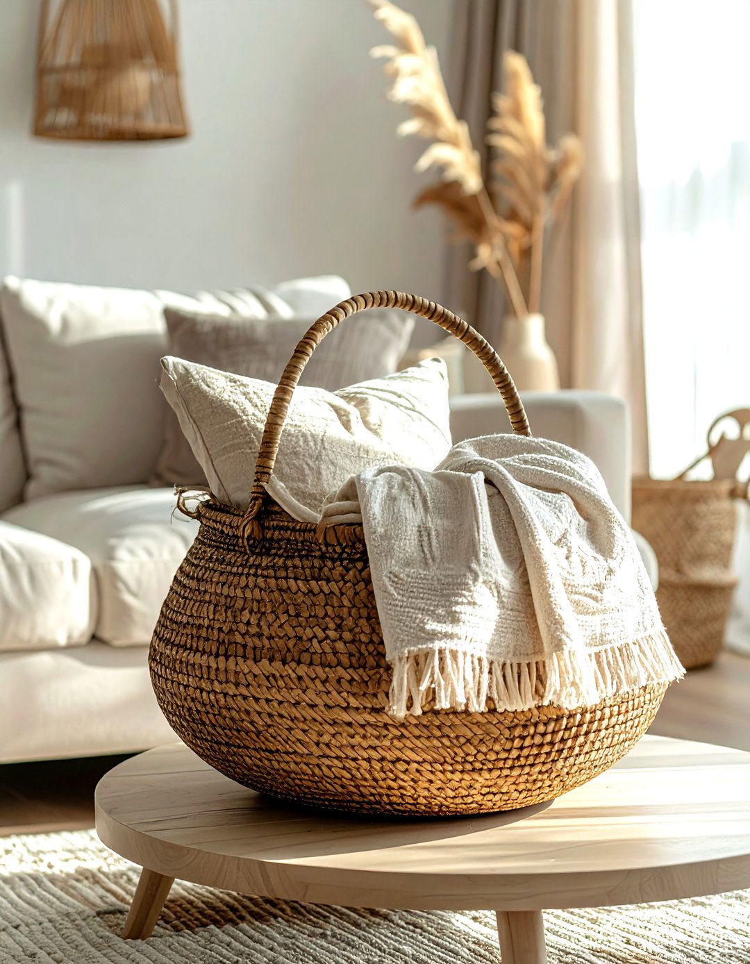 Belly Basket - 30 blanket basket ideas