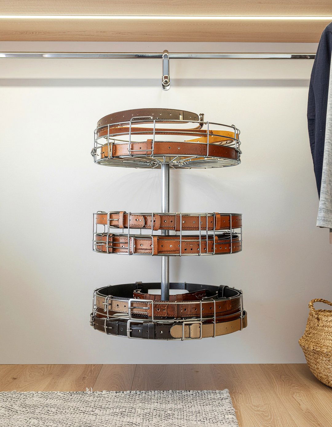 Belt Carousel - 30 bedroom belt organizers