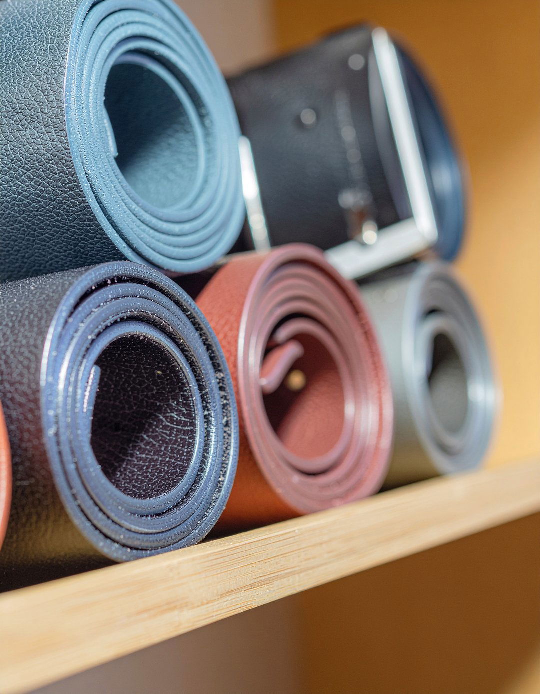 Belt Roll Storage - 30 bedroom belt organizers