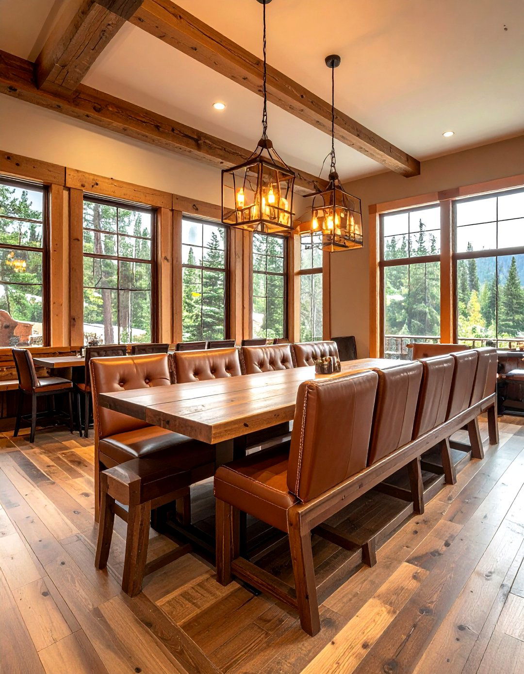 Bench Dining Seating - 30 lodge dining room ideas