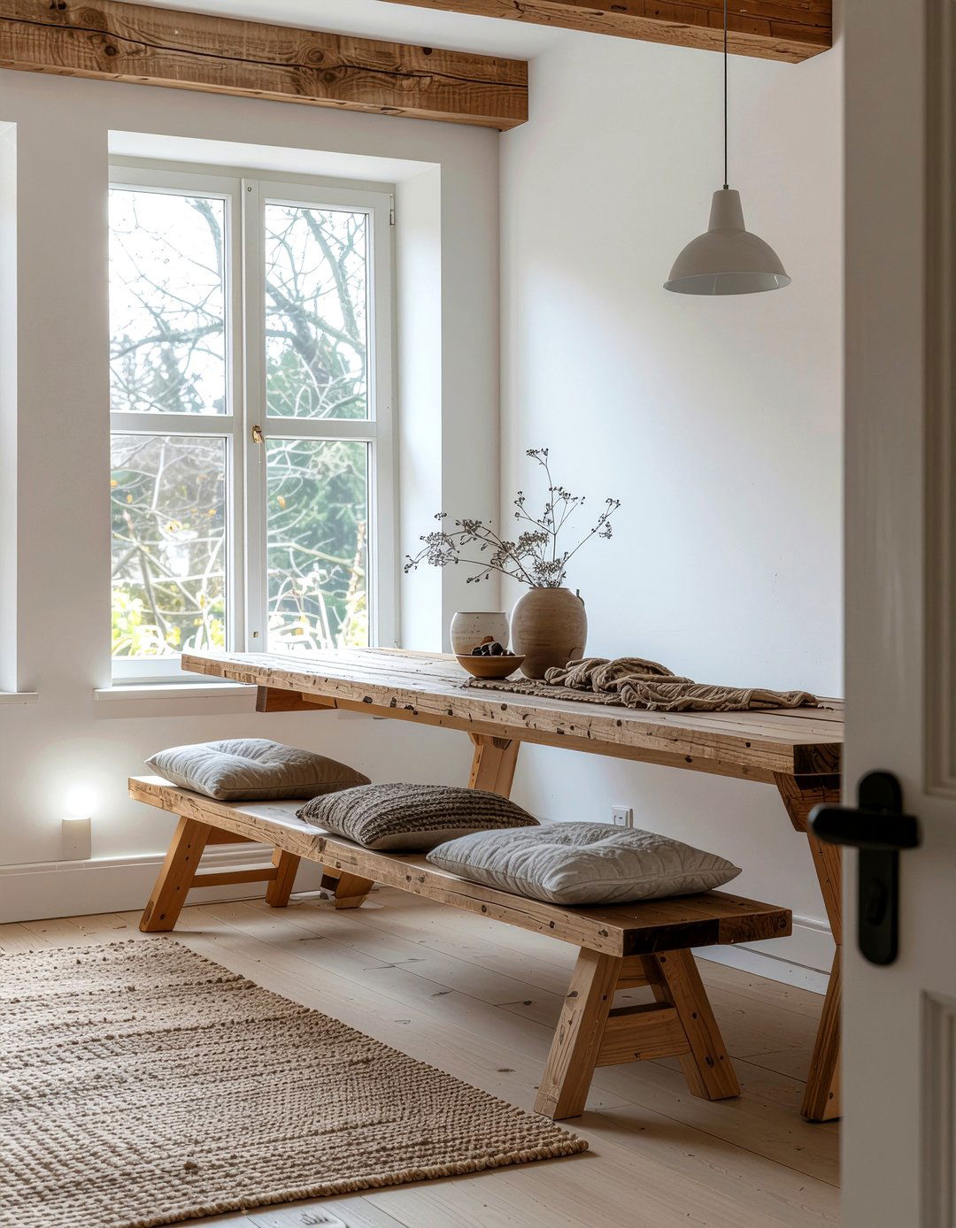 Bench Seating Arrangement - 30 Nordic dining room ideas