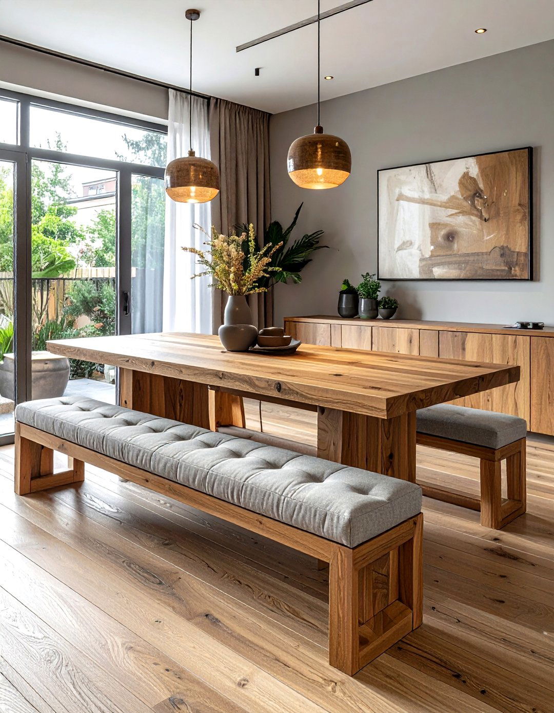 Bench Seating Dining Room - 30 peaceful dining room ideas