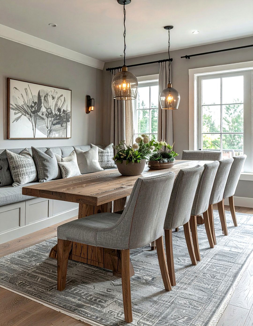 Bench Seating Dining Room - 30 show home dining room ideas