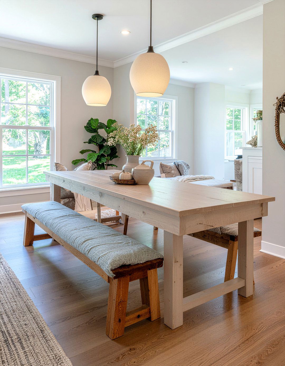 Bench Seating Dining Room - 30 cool neutral dining room ideas