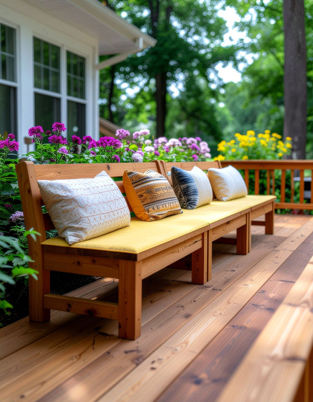 Bench Seating With Cushions - 30 deck dining ideas