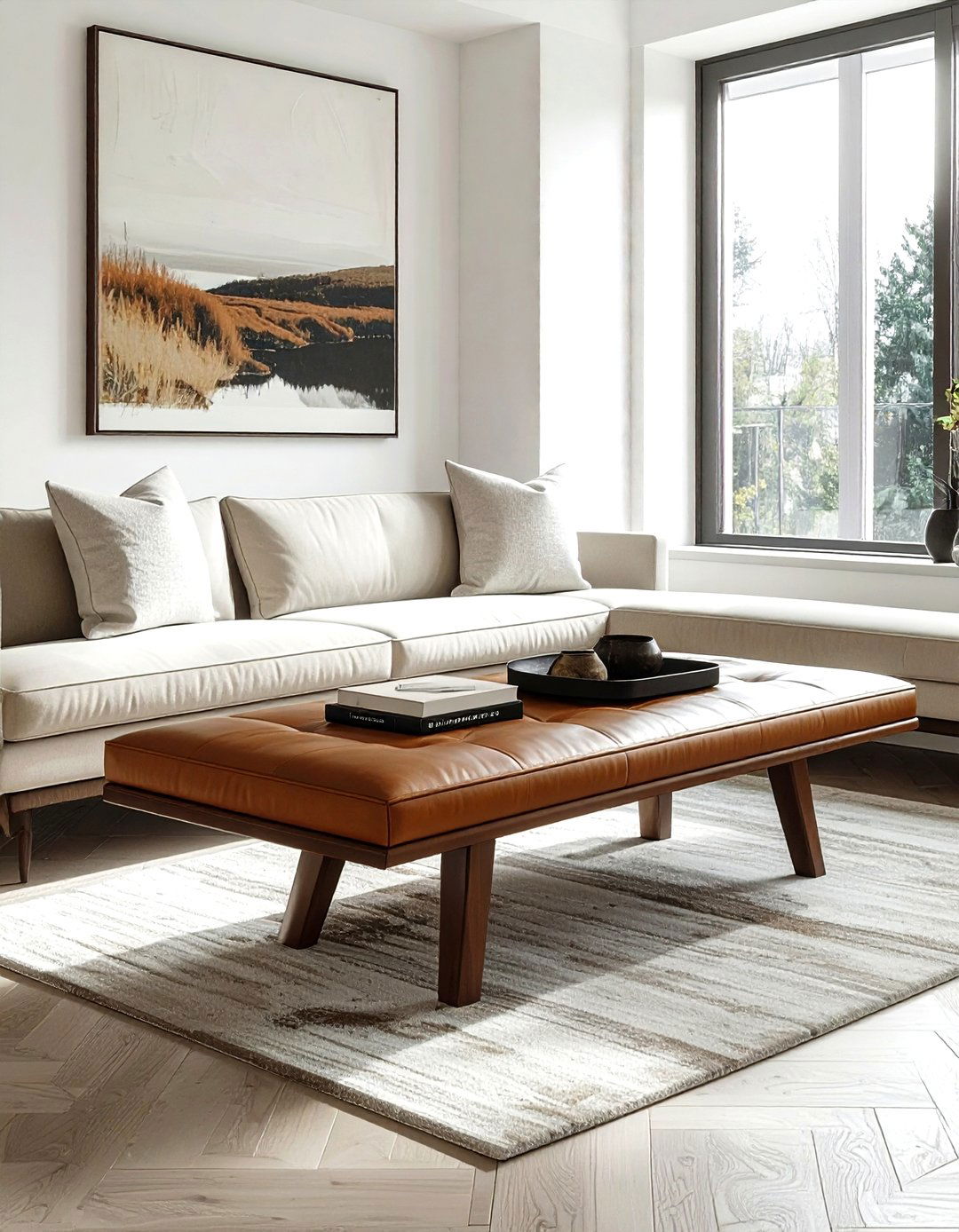 Bench Used As Coffee Table - 30 living room bench seating