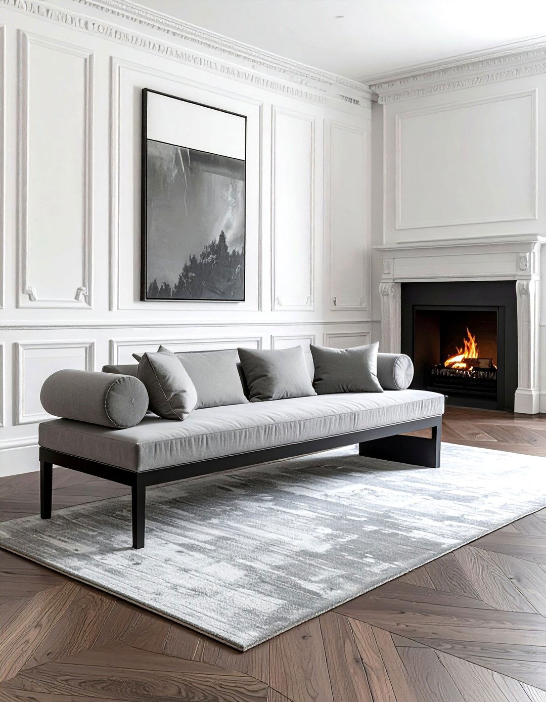 Bench With Bolster Pillows - 30 living room benches