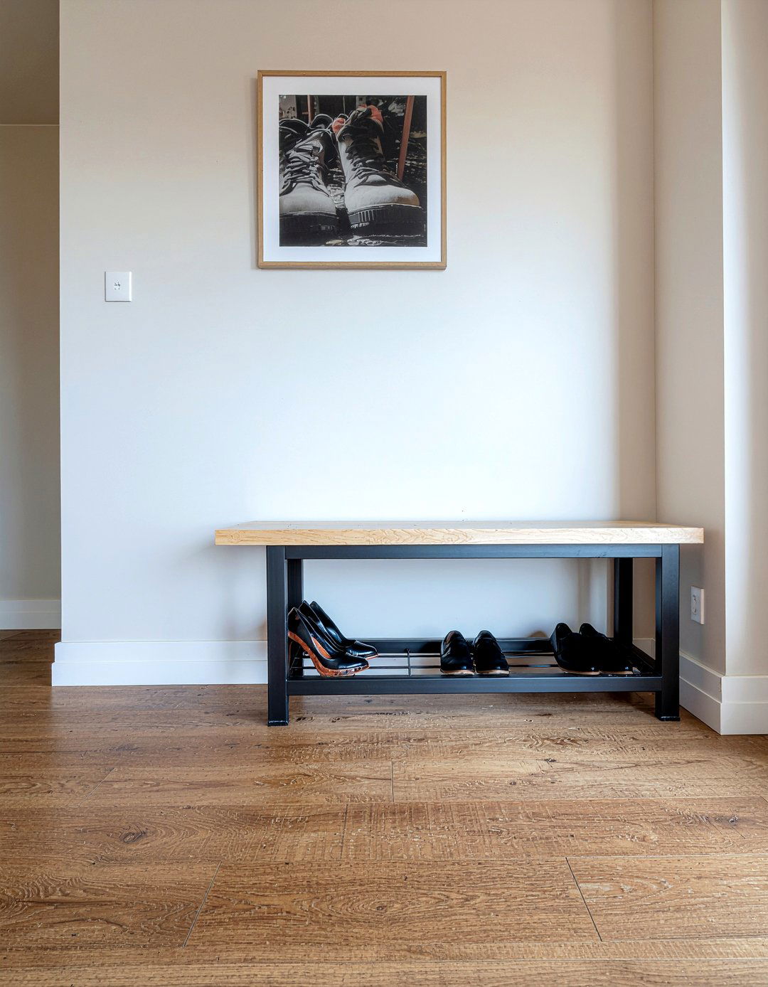 Bench With Shoe Rack - 30 kitchen drop zone ideas