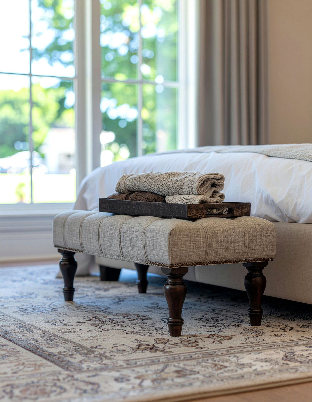 Bench for foot of bed - 30 bedroom accessories