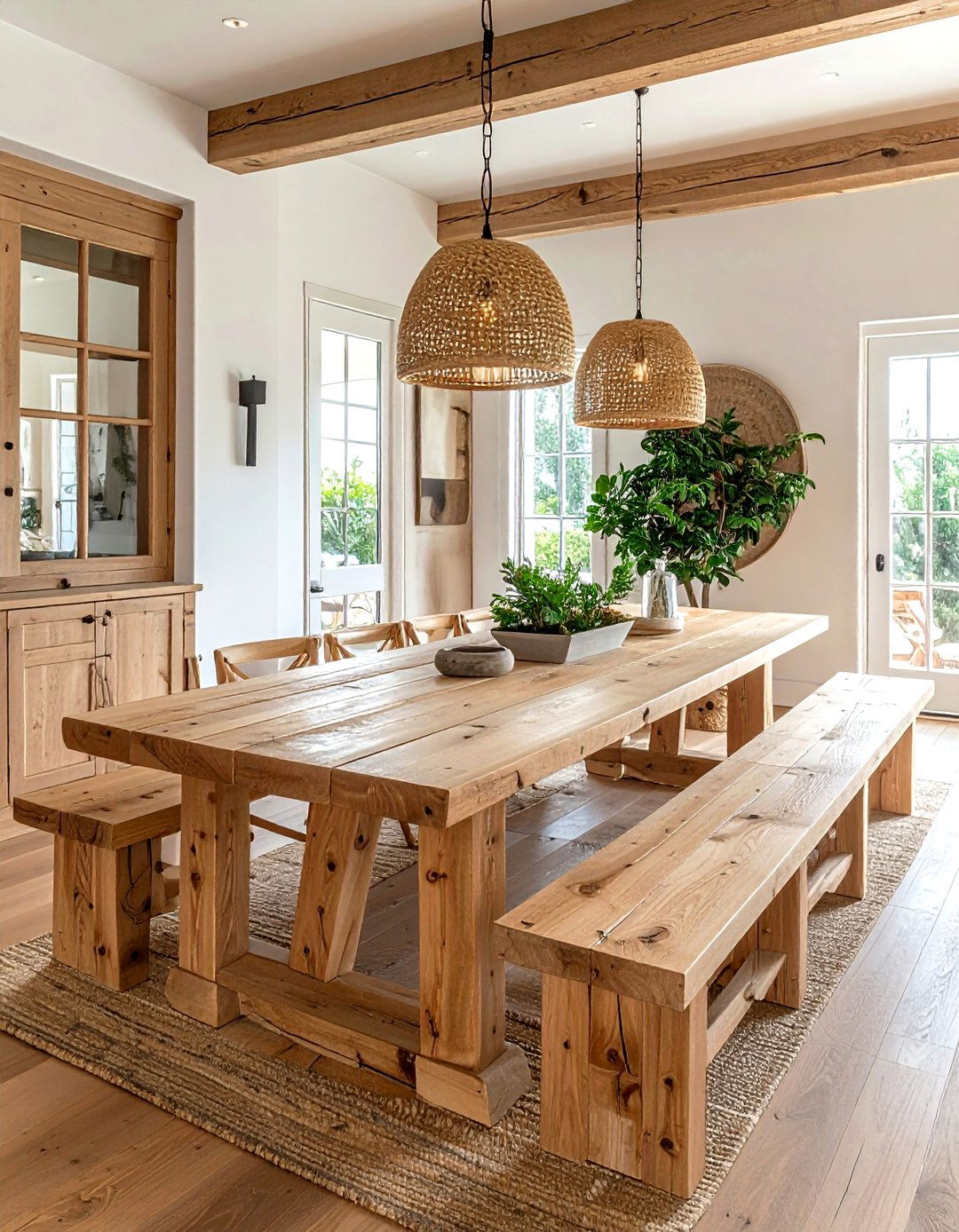 Bench seating dining room - 30 viral dining room ideas