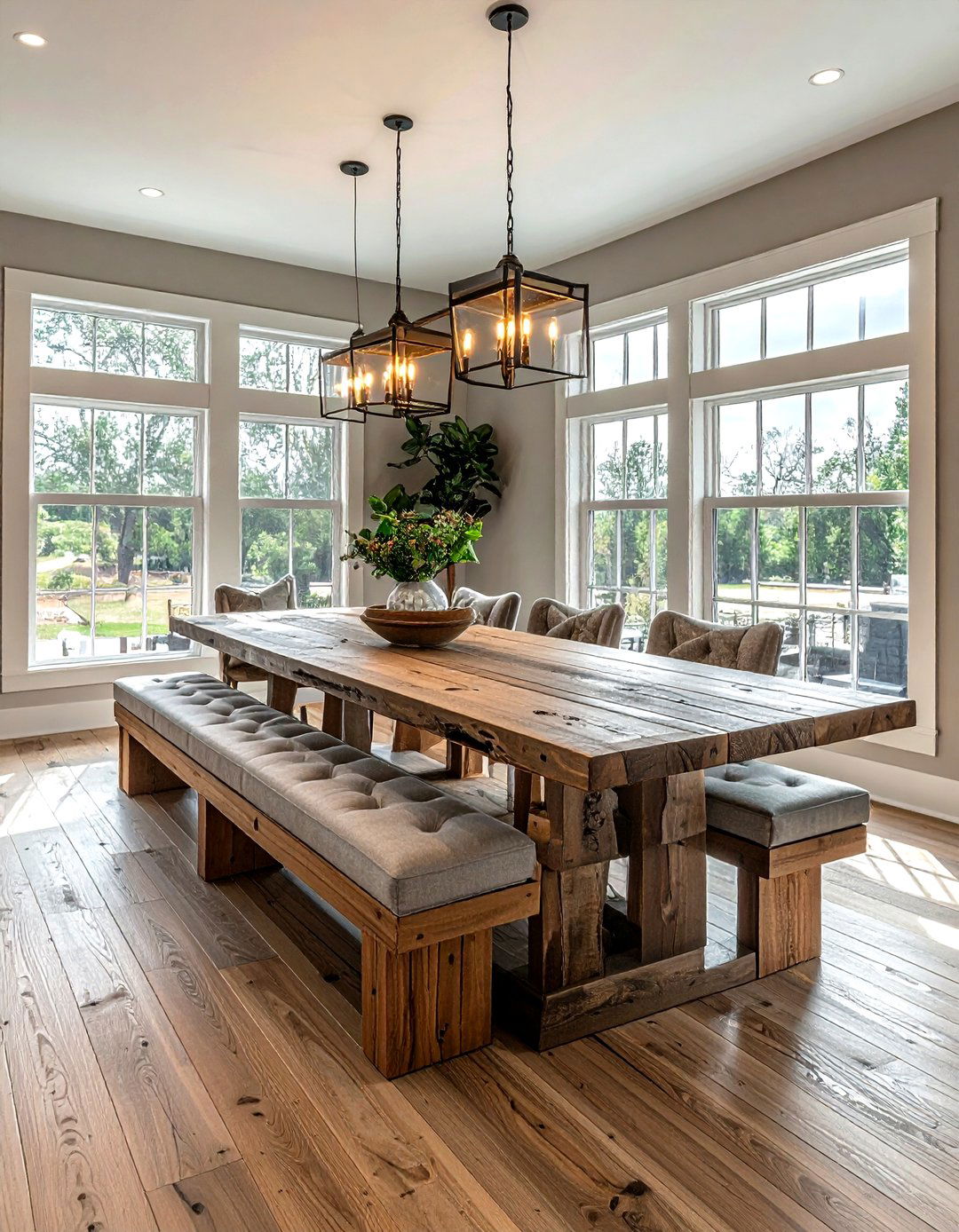Bench seating dining room - 30 memorable dining room ideas