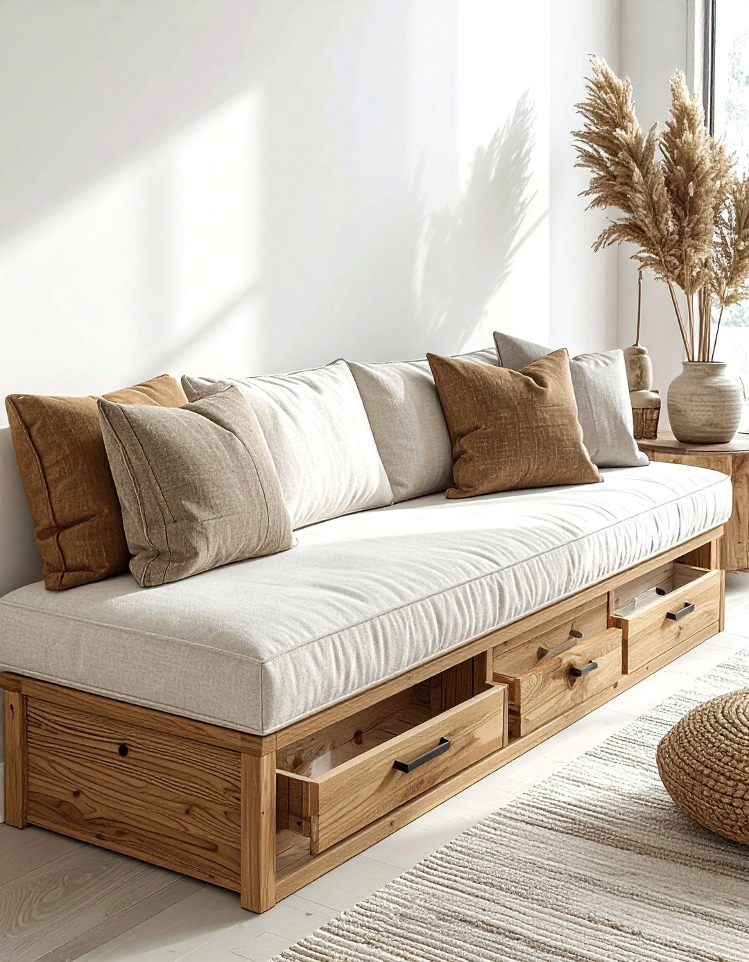 Bench seating drawers - 30 dining room alcove storage ideas