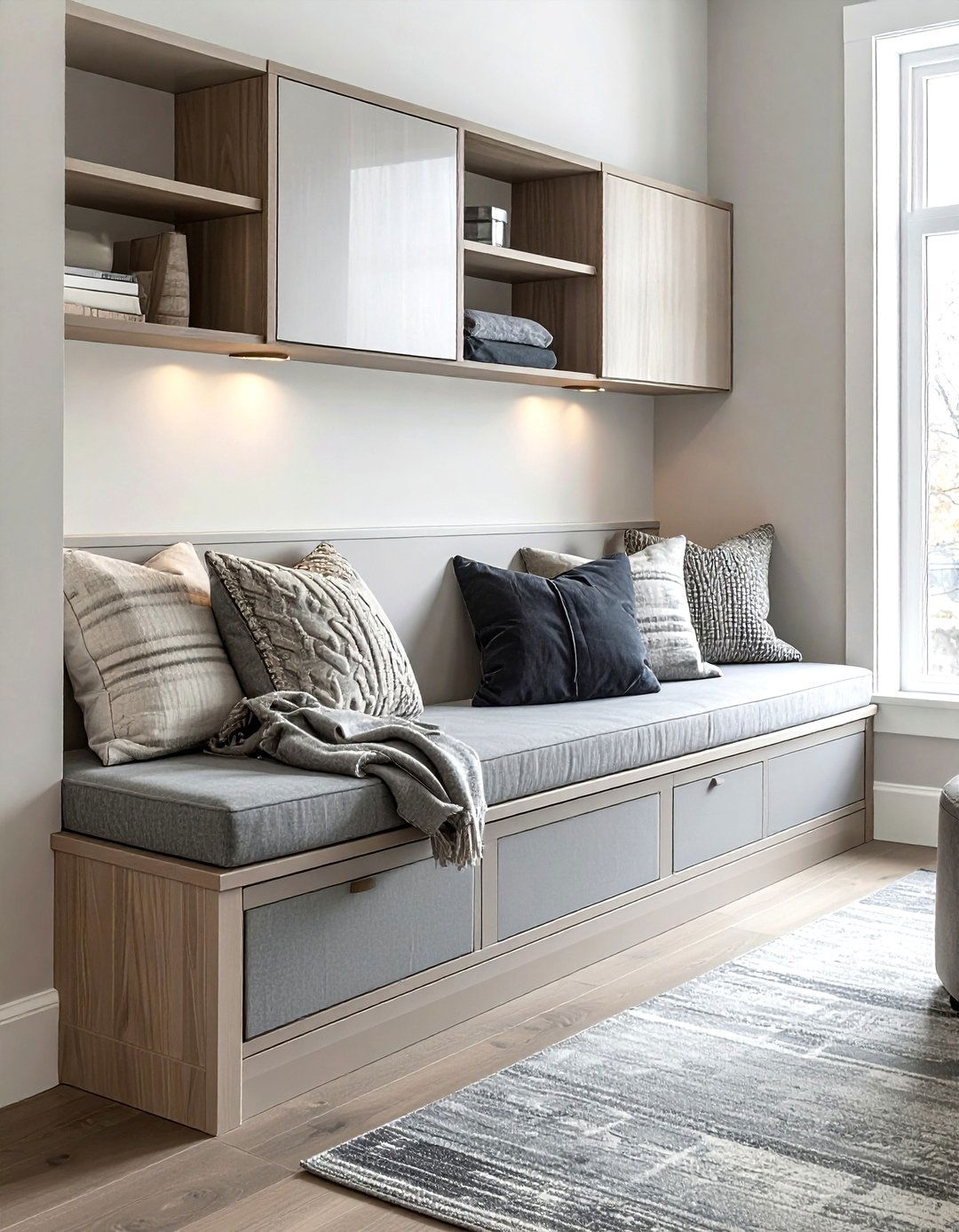 Bench seating storage - 30 living room built-in cabinets