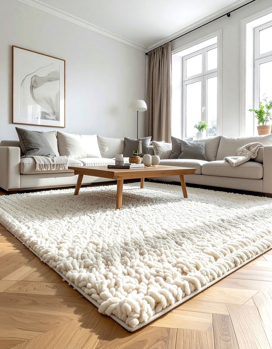 Berber Carpet - 30 living room flooring ideas